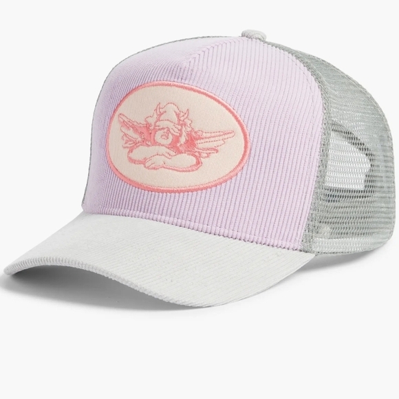 Boys Lie Accessories - Boys Lie Pink Corduroy Snapback Trucker Hat Cherub Angel